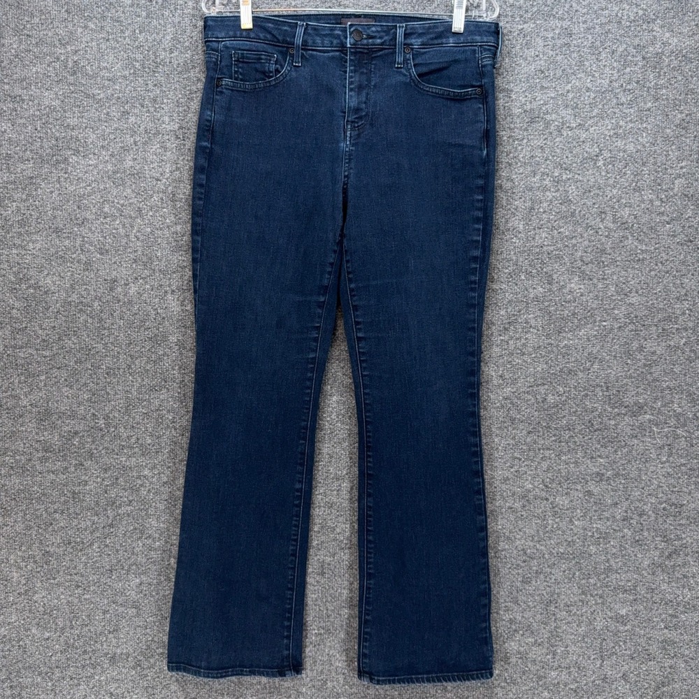 NYDJ Barbara Bootcut Jeans Women 10 Short Blue Wash Stretch Lift Tuck Slimming